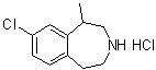 CAS # 1431697-94-7, 8-Chloro-2,3,4,5-tetrahydro-1-methyl-1H-3-benzazepine hydrochloride (1:1)
