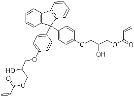 structure of CAS# 143182-97-2, 9,9-双[4-(2-羟基-3-丙烯酰氧基丙氧基)苯基]芴