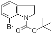 structure of CAS# 143262-17-3, N-Boc-7-溴吲哚啉