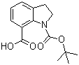 structure of CAS# 143262-20-8, N-Boc-indoline-7-carboxylic acid
