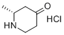 structure of CAS# 1434126-97-2, (R)-2-Methylpiperidin-4-one hydrochloride