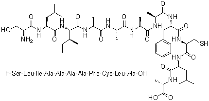 CAS 登录号：1435466-63-9, L-丝氨酰-L-亮氨酰-L-异亮氨酰-L-丙氨酰-L-丙氨酰-L-丙氨酰-L-丙氨酰-L-苯丙氨酰-L-半胱氨酰-L-亮氨酰-L-丙氨酸