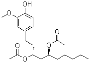 (3R,5S)-[6]-Gingerdiol diacetate molecular structure (CAS 143615-75-2)