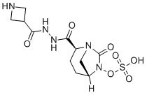 CAS # 1436862-33-7, (2S,5R)-2-(2-(azetidine-3-carbonyl)hydrazine-1-carbonyl)-7-oxo-1,6-diazabicyclo[3.2.1]octan-6-yl hydrogen sulfate