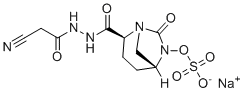 CAS # 1436862-65-5, Antibacterial agent 32, Sodium (2S,5R)-2-(2-(2-cyanoacetyl)hydrazine-1-carbonyl)-7-oxo-1,6-diazabicyclo[3.2.1]octan-6-yl sulfate