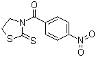 CAS # 1438-01-3, 3-(4-Nitrobenzoyl)-2-thiazolidinethione, (4-Nitrophenyl)(2-thioxo-3-thiazolidinyl)methanone, 3-(p-Nitrobenzoyl)-2-thiazolidinethione, N-(p-Nitrobenzoyl)thiazolidine-2-thione