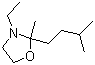 CAS 登录号：143860-04-2, 3-乙基-2-甲基-2-(3-甲基丁基)-1,3-恶唑烷