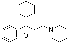 CAS # 144-11-6, Trihexylphenedyl, Artane, Benzhexol, 1-Cyclohexyl-1-phenyl-3-(1-piperidyl)propan-1-ol
