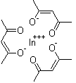 CAS # 14405-45-9, Tris(acetylacetonato)indium, Indium acetylacetonate, Indium tris(acetylacetonate), Indium(III) acetylacetonate, NSC 166829, Nacem Indium, Tris(2,4-pentanedionato)indium