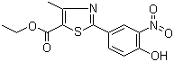 structure of CAS# 144060-67-3, Ethyl 2-(4-hydroxy-3-nitrophenyl)-4-methyl-5-thiazolecarbonate