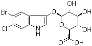 structure of CAS# 144110-42-9, 5-Bromo-6-chloro-3-indolyl-beta-D-glucuronide