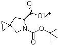 structure of CAS# 1441673-92-2, (6S)-5-氮杂螺[2.4]庚烷-5,6-二甲酸 5-叔丁酯 钾盐
