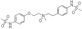 CAS # 144449-71-8, N-[4-[2-[Methyl[2-[4-[(methylsulfonyl)amino]phenoxy]ethyl]oxidoamino]ethyl]phenyl]methanesulfonamide, UK 116856
