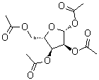 structure of CAS# 144490-03-9, beta-L-Ribofuranose 1,2,3,5-tetraacetate