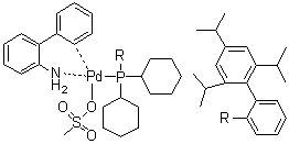 CAS # 1445085-55-1, (SP-4-3)-[2'-(Amino)[1,1'-biphenyl]-2-yl][dicyclohexyl[2',4',6'-tris(1-methylethyl)[1,1'-biphenyl]-2-yl]phosphine](methanesulfonato)palladium, xphos pd g3