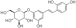 structure of CAS# 144525-40-6, Oxyresveratrol 3-O-glucoside