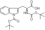structure of CAS# 144599-95-1, N-Boc-N'-Boc-L-色氨酸