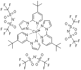 CAS # 1447938-61-5, Tris[4-(1,1-dimethylethyl)-2-(1H-pyrazol-1-yl)pyridine]cobalt salt with 1,1,1-trifluoro-N-[(trifluoromethyl)sulfonyl]methanesulfonamide (1:3)