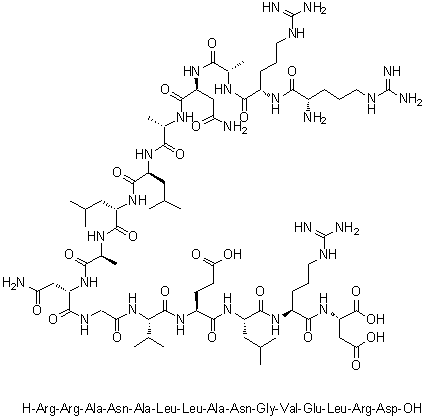 CAS 登录号：144796-71-4, L-精氨酰-L-精氨酰-L-丙氨酰-L-天冬氨酰胺酰-L-丙氨酰-L-亮氨酰-L-亮氨酰-L-丙氨酰-L-天冬氨酰胺酰甘氨酰-L-缬氨酰-L-alpha-谷氨酰-L-亮氨酰-L-精氨酰-L-天冬氨酸