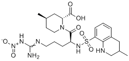 CAS # 1448301-07-2, Argatroban Impurity 38, (2R,4R)-1-[(2S)-5-[[Amino(nitramido)methylidene]amino]-2-[(3-methyl-1,2,3,4-tetrahydroquinolin-8-yl)sulfonylamino]pentanoyl]-4-methylpiperidine-2-carboxylic acid