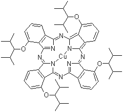 CAS # 144843-25-4, (SP-4-1)-[1,8,15,22-Tetrakis[2-methyl-1-(1-methylethyl)propoxy]-29H,31H-phthalocyaninato(2-)-N29,N30,N31,N32]copper