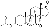 CAS # 1449-61-2, Androst-5-en-3-ol-7,17-dione acetate, 7,17-Dioxoandrost-5-en-3-yl acetate, 10,13-Dimethyl-7,17-dioxo-2,3,4,8,9,11,12,14,15,16-decahydro-1H-cyclopenta[a]phenanthren-3-yl acetate
