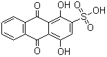 1,4-Dihydroxyanthraquinone-2-sulfonic acid molecular structure (CAS 145-48-2)