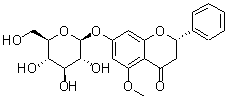 CAS 登录号：1450878-89-3, (2S)-7-(beta-D-吡喃葡萄糖基氧基)-2,3-二氢-5-甲氧基-2-苯基-4H-1-苯并吡喃-4-酮