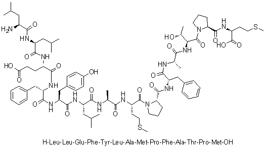 CAS 登录号：1451188-98-9, L-亮氨酰-L-亮氨酰-L-alpha-谷氨酰-L-苯丙氨酰-L-酪氨酰-L-亮氨酰-L-丙氨酰-L-蛋氨酰-L-脯氨酰-L-苯丙氨酰-L-丙氨酰-L-苏氨酰-L-脯氨酰-L-蛋氨酸