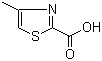 CAS # 14542-16-6, 4-Methylthiazole-2-carboxylic acid, 4-Methyl-1,3-thiazole-2-carboxylic acid