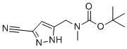 CAS # 1454849-40-1, 2-Methyl-2-propanyl [(3-cyano-1H-pyrazol-5-yl)methyl]methylcarbamate, tert-butyl N-[(3-cyano-1H-pyrazol-5-yl)methyl]-N-methylcarbamate
