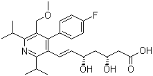 CAS # 145599-86-6, Cerivastatin, (3R,5S,6E)-7-[4-(4-Fluorophenyl)-2,6-diisopropyl-5-(methoxymethyl)-3-pyridyl]-3,5-dihydroxy-6-heptenoic acid