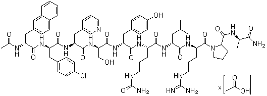 structure of CAS# 145672-81-7, 醋酸西曲瑞克