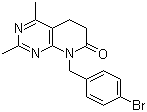 structure of CAS# 145733-62-6, 8-[(4-溴苯基)甲基]-5,8-二氢-2,4-二甲基吡啶并[2,3-d]嘧啶-7(6H)-酮