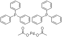 structure of CAS# 14588-08-0, Bis(triphenylphosphinepalladium) acetate