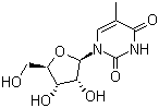 structure of CAS# 1463-10-1, Ribosylthymine