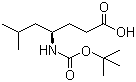 structure of CAS# 146453-32-9, (R)-4-(叔丁氧羰基)氨基-6-甲基庚酸