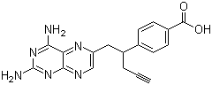 CAS 登录号：146464-93-9, 4-[1-[(2,4-二氨基-6-蝶啶基)甲基]-3-丁炔基]苯甲酸