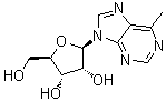 structure of CAS# 14675-48-0, 6-Methyl-9-beta-D-ribofuranosylpurine