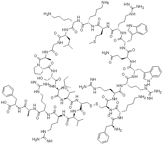 structure of CAS# 146897-68-9, Lactoferricin B