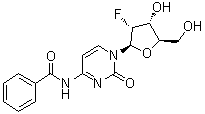 structure of CAS# 146954-76-9, N-苯甲酰基-2'-脱氧-2'-氟胞苷