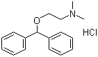 CAS # 147-24-0, Diphenhydramine hydrochloride, Benzhydramine hydrochloride, 2-(Benzhydryloxy)-N,N-dimethylethylamine hydrochloride, N-(2-Diphenylmethoxyethyl)-N,N-dimethylamine hydrochloride