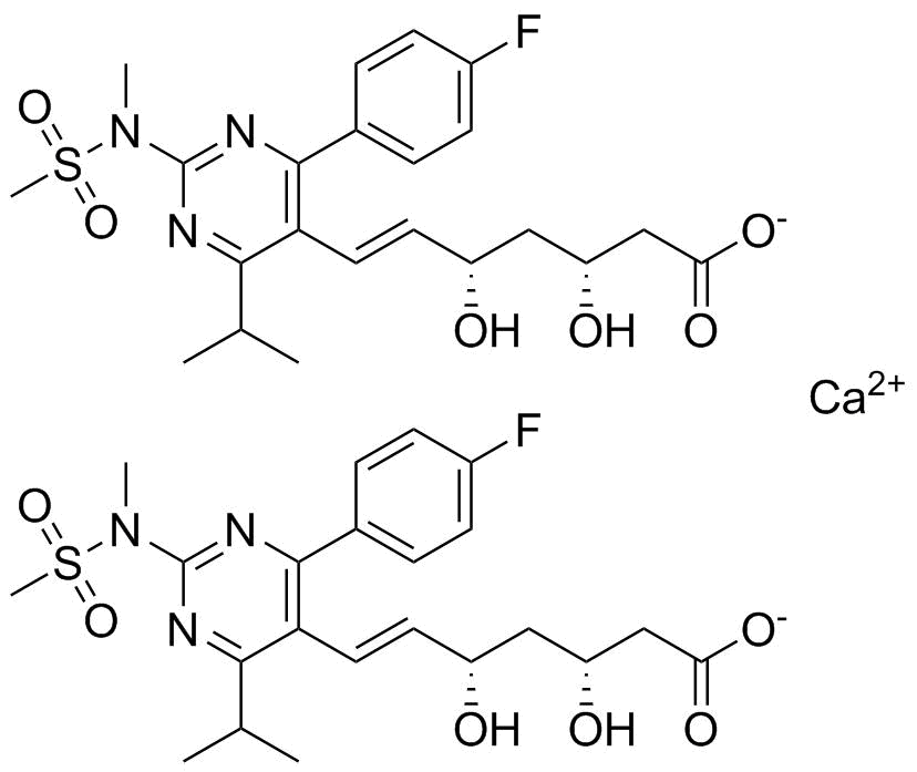 Rosuvastatin calcium molecular structure (CAS 147098-20-2)