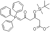 structure of CAS# 147118-35-2, (3R)-叔丁基二甲硅氧基-5-氧代-6-三苯基膦烯己酸甲酯