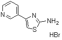 structure of CAS# 147311-08-8, 4-(3-吡啶基)-2-噻唑胺氢溴酸盐