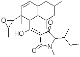 CAS # 147317-15-5, Antibiotic PF 1052, PF 1052, 3-[[2-(2,3-Dimethyl-2-oxiranyl)-1,2,4a,5,6,7,8,8a-octahydro-6,8-dimethyl-1-naphthalenyl]hydroxymethylene]-1-methyl-5-(1-methylpropyl)-2,4-pyrrolidinedione