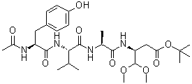 CAS # 147395-39-9, (S)-N-Acetyl-L-tyrosyl-L-valyl-N-[1-(dimethoxymethyl)-3-(1,1-dimethylethoxy)-3-oxopropyl]-L-alaninamide