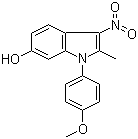structure of CAS# 147591-46-6, 1-(4-Methoxyphenyl)-2-methyl-3-nitro-1H-indol-6-ol