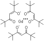 structure of CAS# 14768-15-1, Tris(2,2,6,6-tetramethylheptane-3,5-dionato-O,O')gadolinium