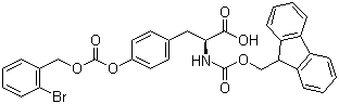 structure of CAS# 147688-40-2, N-Fmoc-O-(2-bromobenzyloxycarbonyl)-L-tyrosine